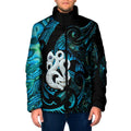 Manaia New Zealand Matariki Padded Jacket NZ Paua Shell Maori Art