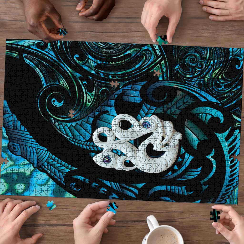 Manaia New Zealand Matariki Puzzle NZ Paua Shell Maori Art