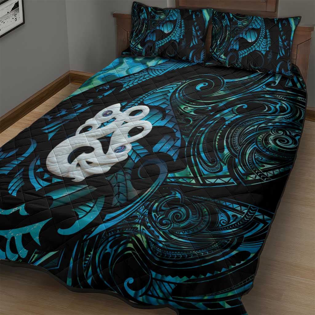 Manaia New Zealand Matariki Quilt Bed Set NZ Paua Shell Maori Art