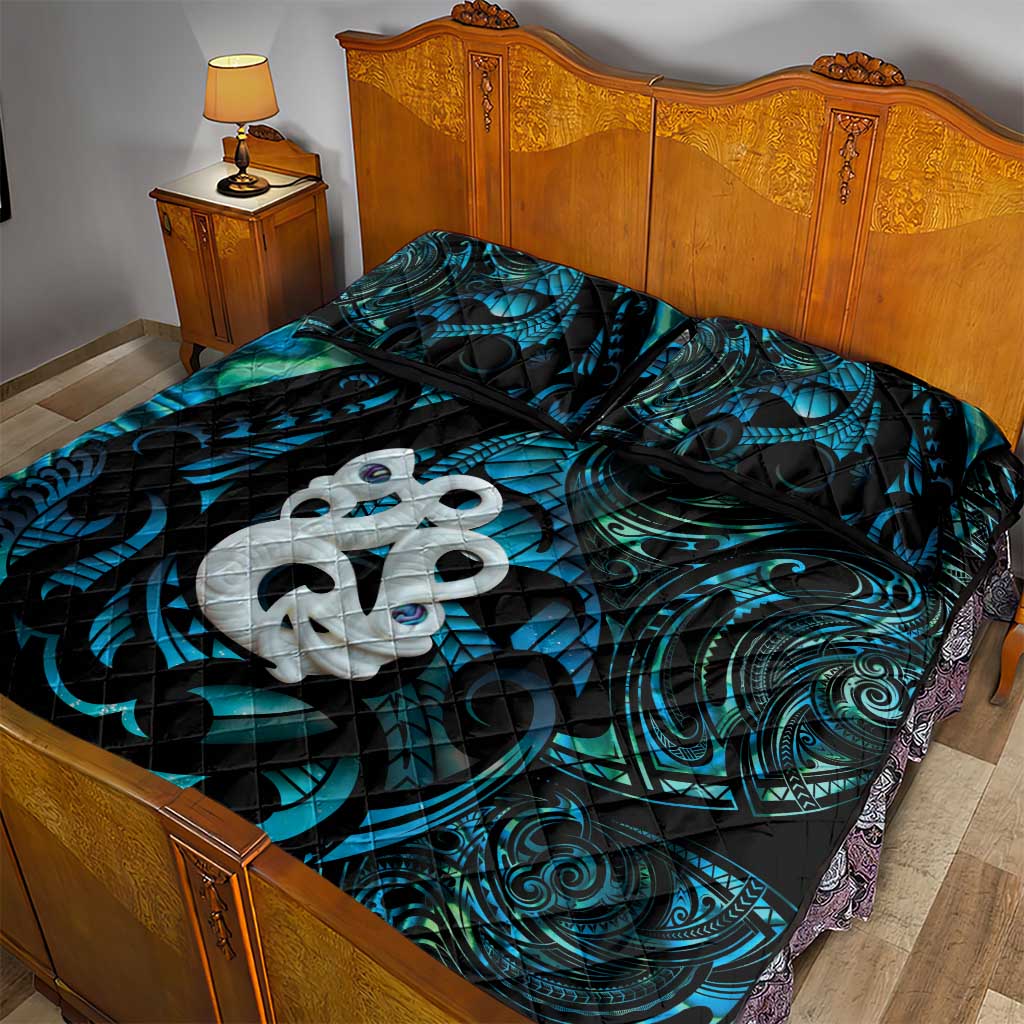 Manaia New Zealand Matariki Quilt Bed Set NZ Paua Shell Maori Art