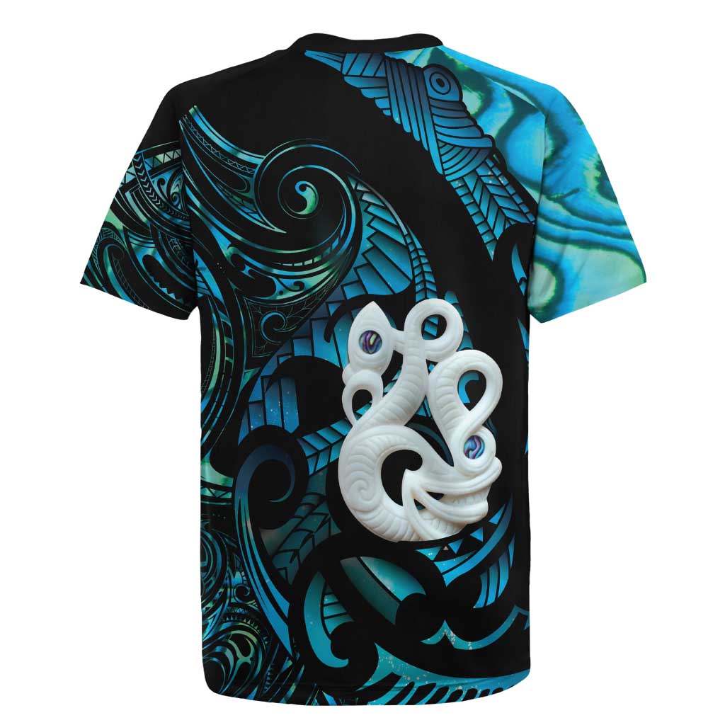 Manaia New Zealand Matariki Rugby Jersey NZ Paua Shell Maori Art