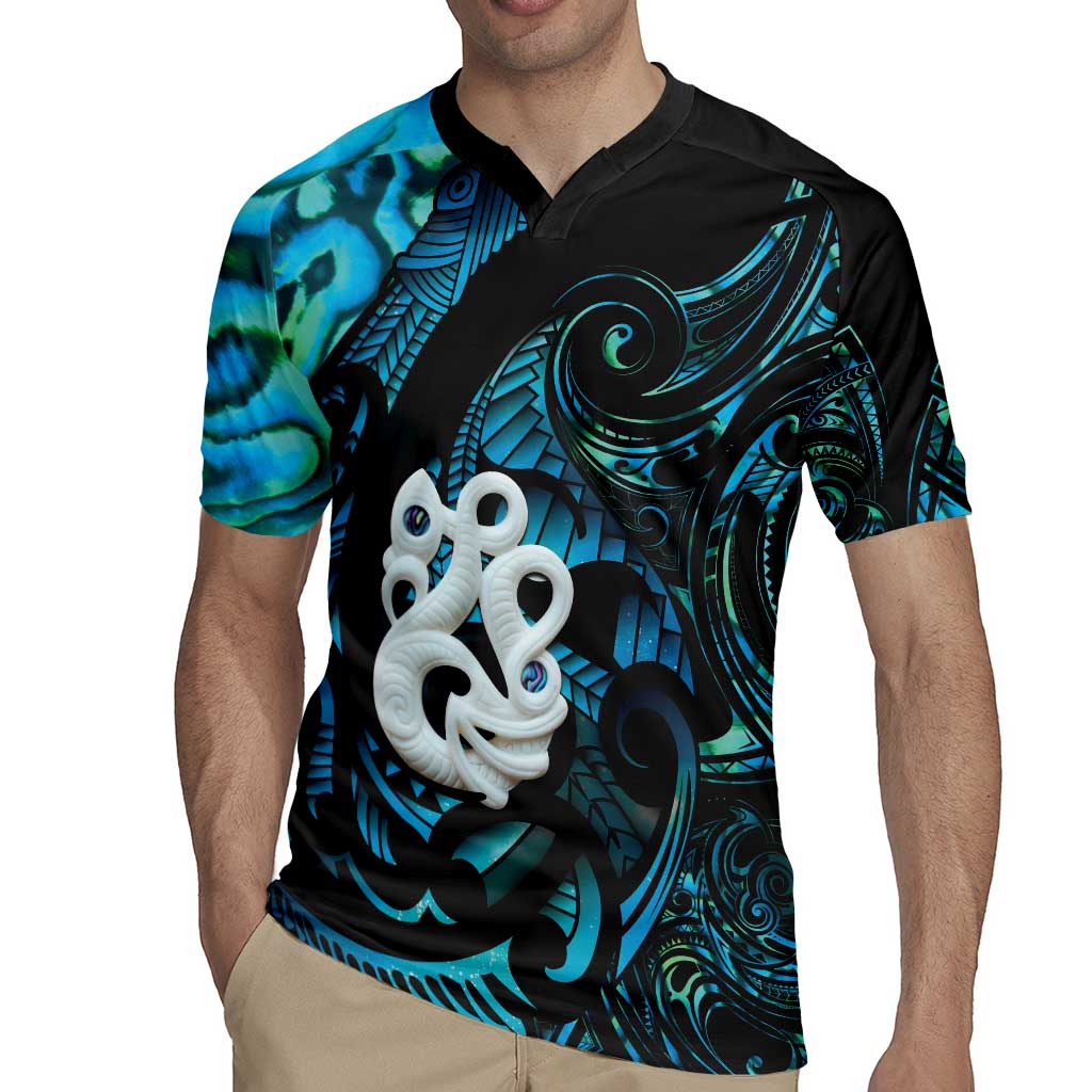 Manaia New Zealand Matariki Rugby Jersey NZ Paua Shell Maori Art