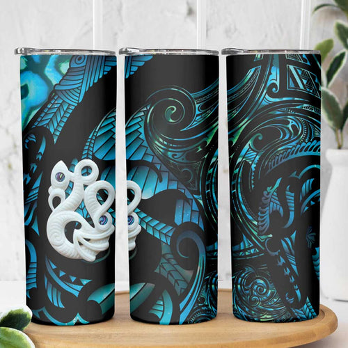 Manaia New Zealand Matariki Skinny Tumbler NZ Paua Shell Maori Art