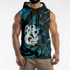Manaia New Zealand Matariki Sleeveless Hoodie NZ Paua Shell Maori Art