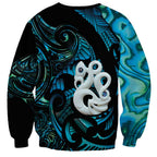 Manaia New Zealand Matariki Sweatshirt NZ Paua Shell Maori Art