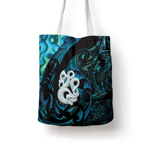 Manaia New Zealand Matariki Tote Bag NZ Paua Shell Maori Art