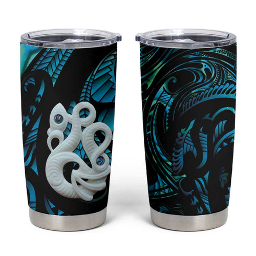 Manaia New Zealand Matariki Tumbler Cup NZ Paua Shell Maori Art