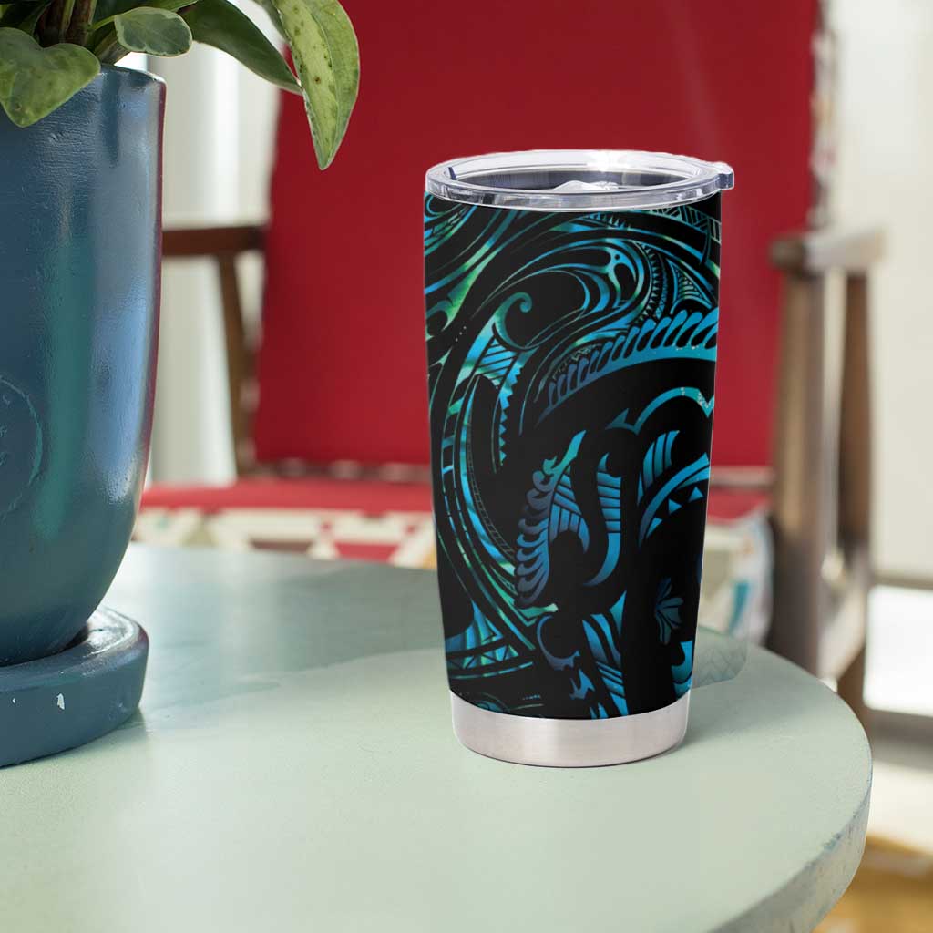 Manaia New Zealand Matariki Tumbler Cup NZ Paua Shell Maori Art
