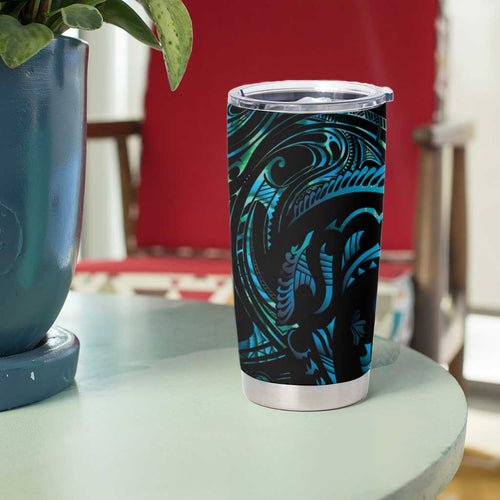 Manaia New Zealand Matariki Tumbler Cup NZ Paua Shell Maori Art
