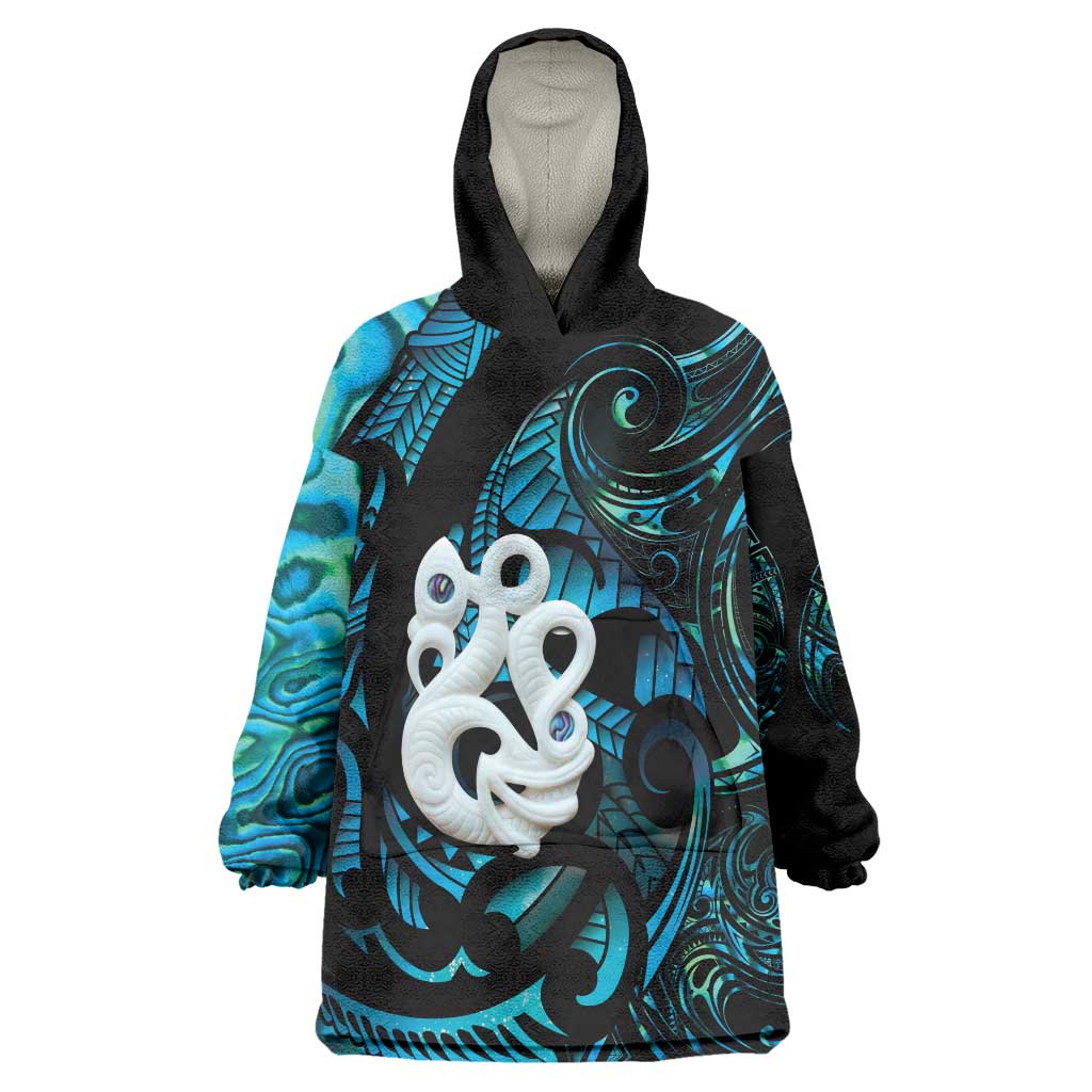 Manaia New Zealand Matariki Wearable Blanket Hoodie NZ Paua Shell Maori Art