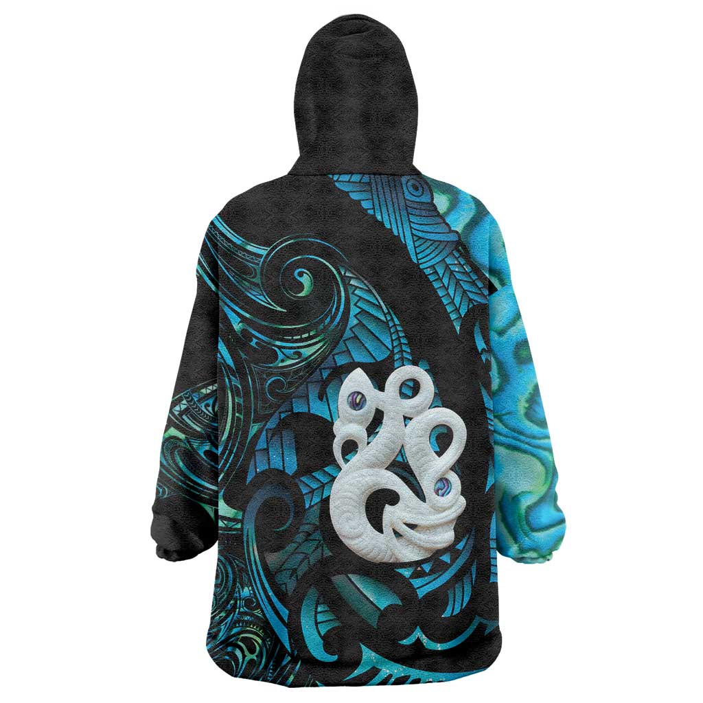 Manaia New Zealand Matariki Wearable Blanket Hoodie NZ Paua Shell Maori Art