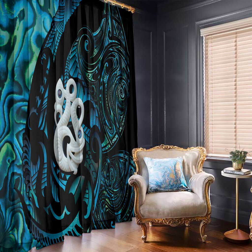 Manaia New Zealand Matariki Window Curtain NZ Paua Shell Maori Art