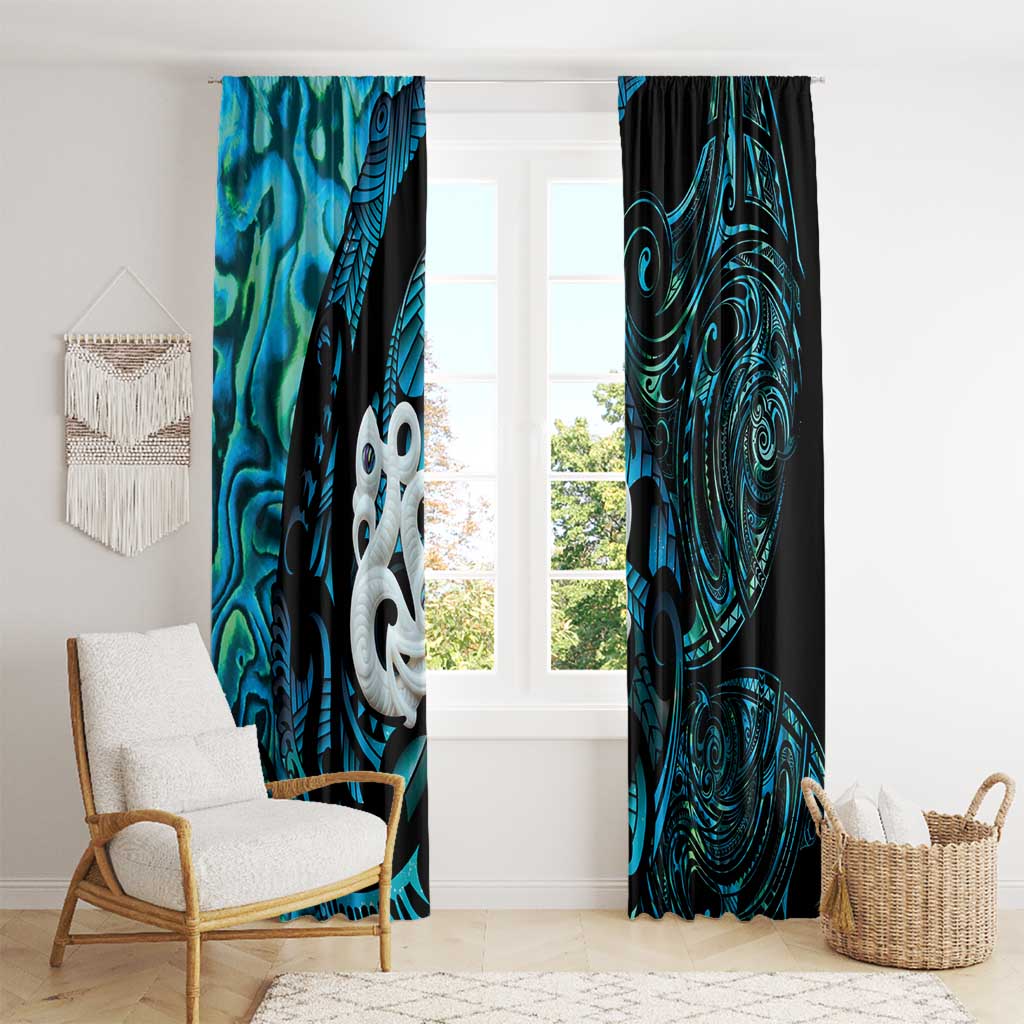 Manaia New Zealand Matariki Window Curtain NZ Paua Shell Maori Art