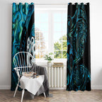 Manaia New Zealand Matariki Window Curtain NZ Paua Shell Maori Art