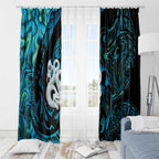 Manaia New Zealand Matariki Window Curtain NZ Paua Shell Maori Art