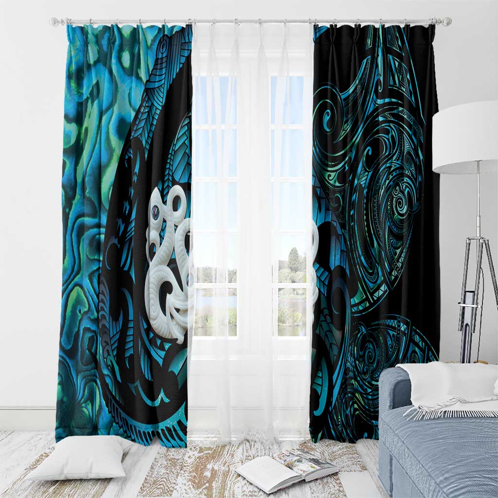 Manaia New Zealand Matariki Window Curtain NZ Paua Shell Maori Art