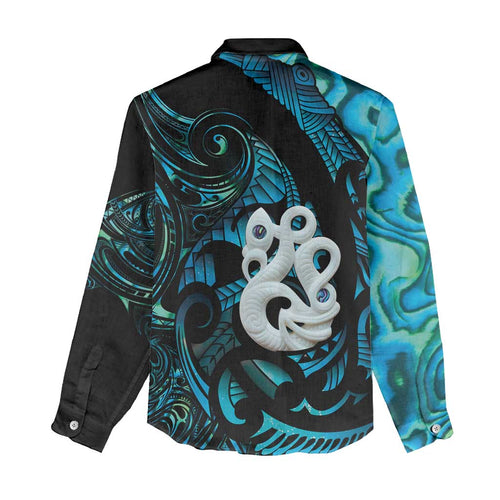 Manaia New Zealand Matariki Women Casual Shirt NZ Paua Shell Maori Art