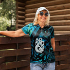 Manaia New Zealand Matariki Women Polo Shirt NZ Paua Shell Maori Art