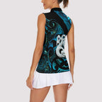 Manaia New Zealand Matariki Women Sleeveless Polo Shirt NZ Paua Shell Maori Art