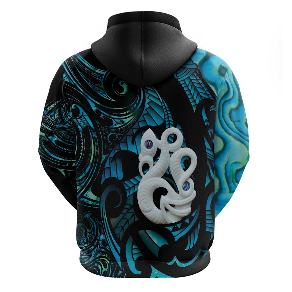 Manaia New Zealand Matariki Zip Hoodie NZ Paua Shell Maori Art