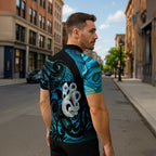 Manaia New Zealand Matariki Zipper Polo Shirt NZ Paua Shell Maori Art