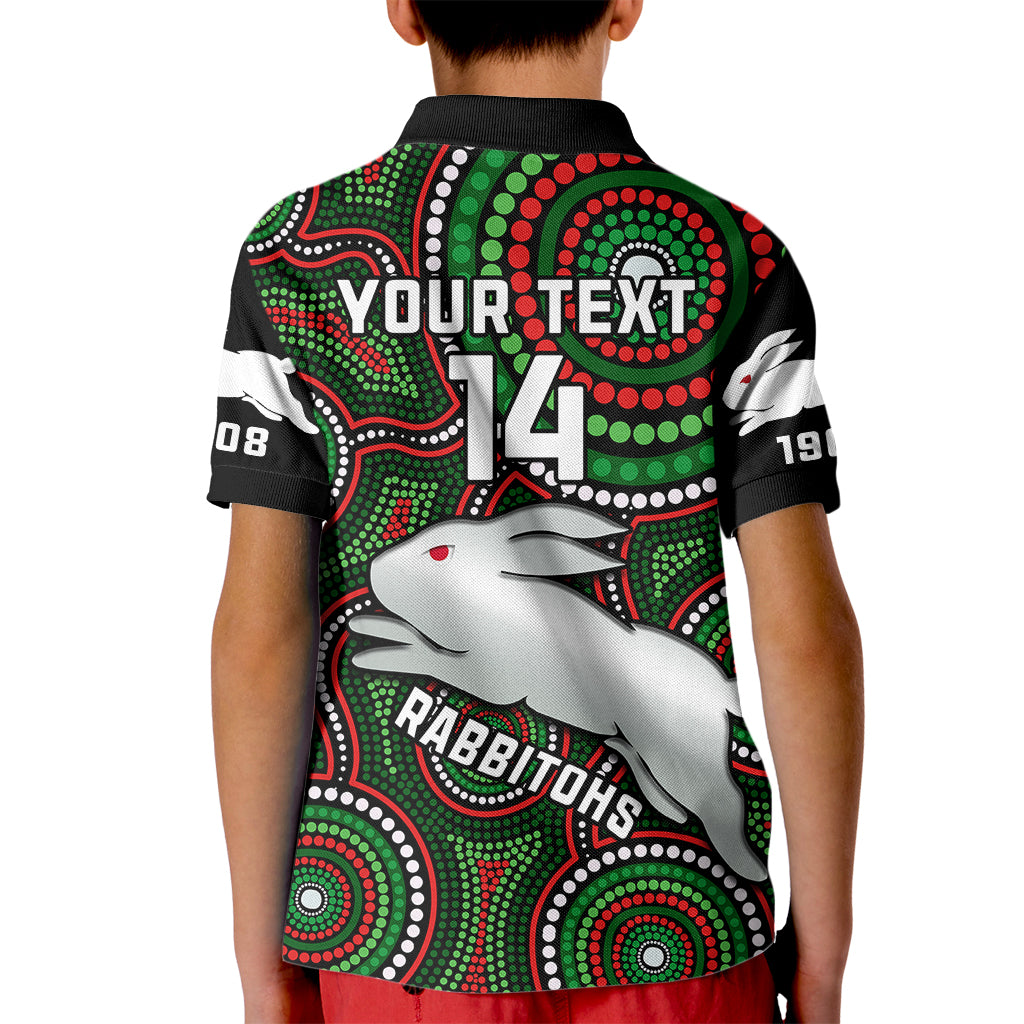 personalised-rabbitohs-rugby-kid-polo-shirt-souths-1908-indigenous-art