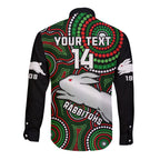 personalised-rabbitohs-rugby-long-sleeve-button-shirt-souths-1908-indigenous-art