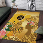 Australia Childhood Cancer Awareness Month Area Rug Be Bold Go Gold Aboriginal Art