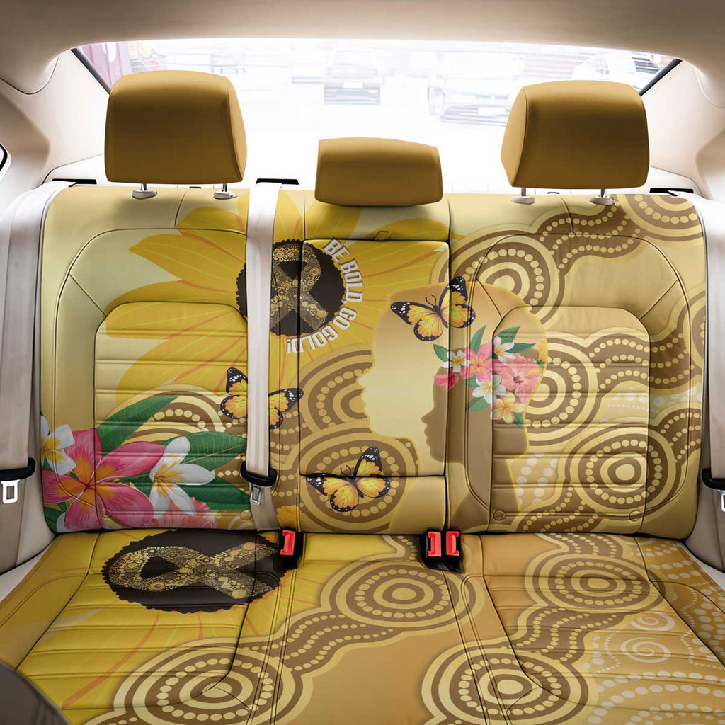 Australia Childhood Cancer Awareness Month Back Car Seat Cover Be Bold Go Gold Aboriginal Art