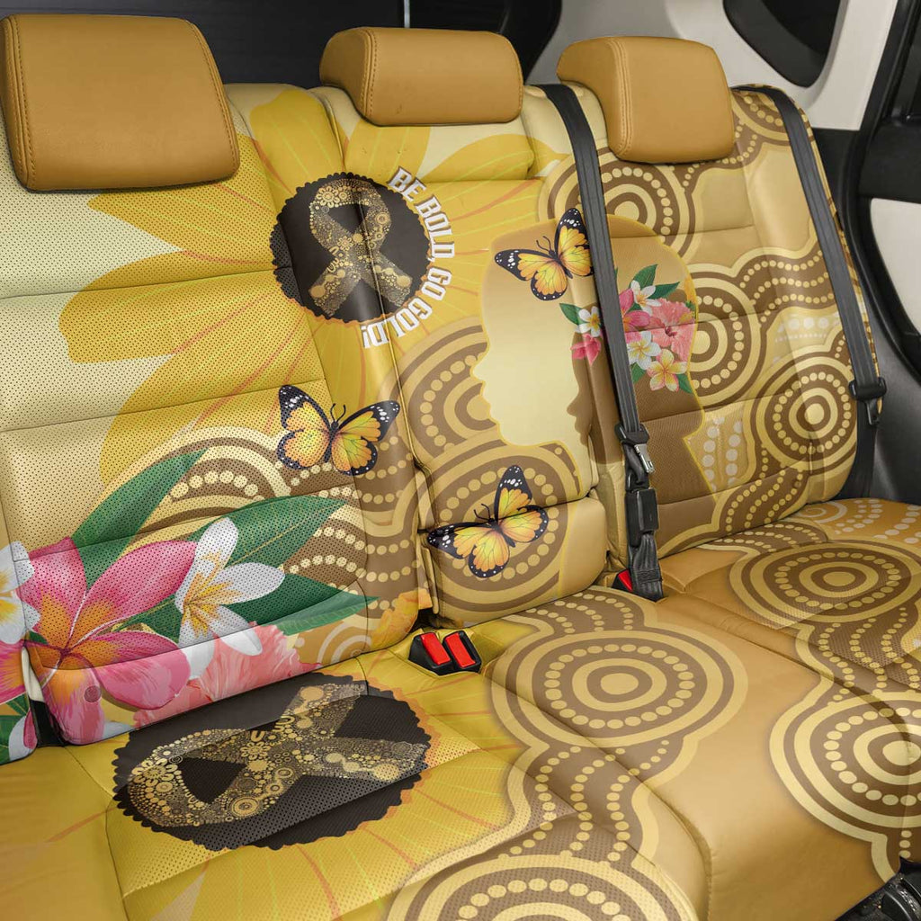 Australia Childhood Cancer Awareness Month Back Car Seat Cover Be Bold Go Gold Aboriginal Art