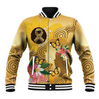 Australia Childhood Cancer Awareness Month Baseball Jacket Be Bold Go Gold Aboriginal Art