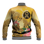 Australia Childhood Cancer Awareness Month Baseball Jacket Be Bold Go Gold Aboriginal Art