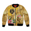 Australia Childhood Cancer Awareness Month Bomber Jacket Be Bold Go Gold Aboriginal Art