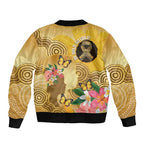 Australia Childhood Cancer Awareness Month Bomber Jacket Be Bold Go Gold Aboriginal Art