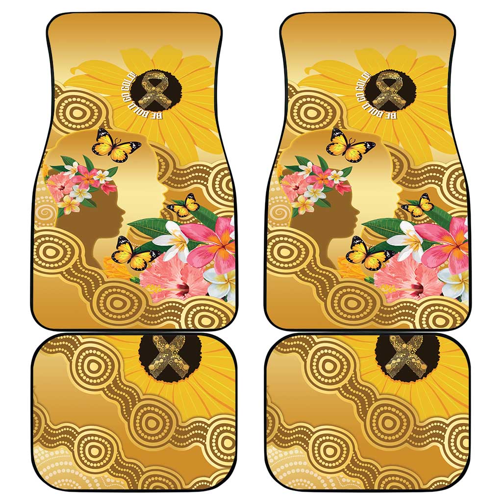 Australia Childhood Cancer Awareness Month Car Mats Be Bold Go Gold Aboriginal Art