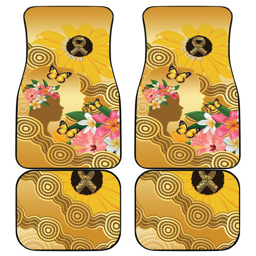 Australia Childhood Cancer Awareness Month Car Mats Be Bold Go Gold Aboriginal Art