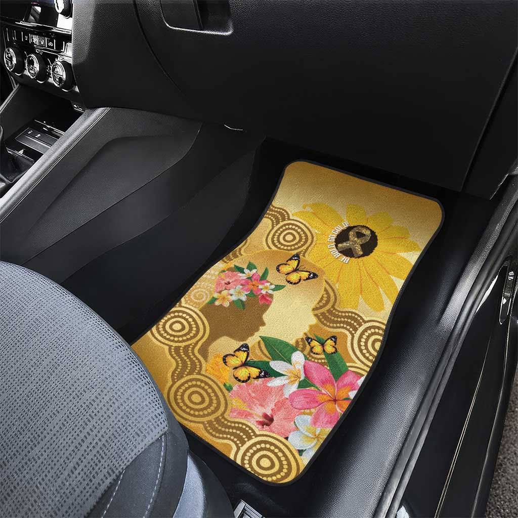 Australia Childhood Cancer Awareness Month Car Mats Be Bold Go Gold Aboriginal Art