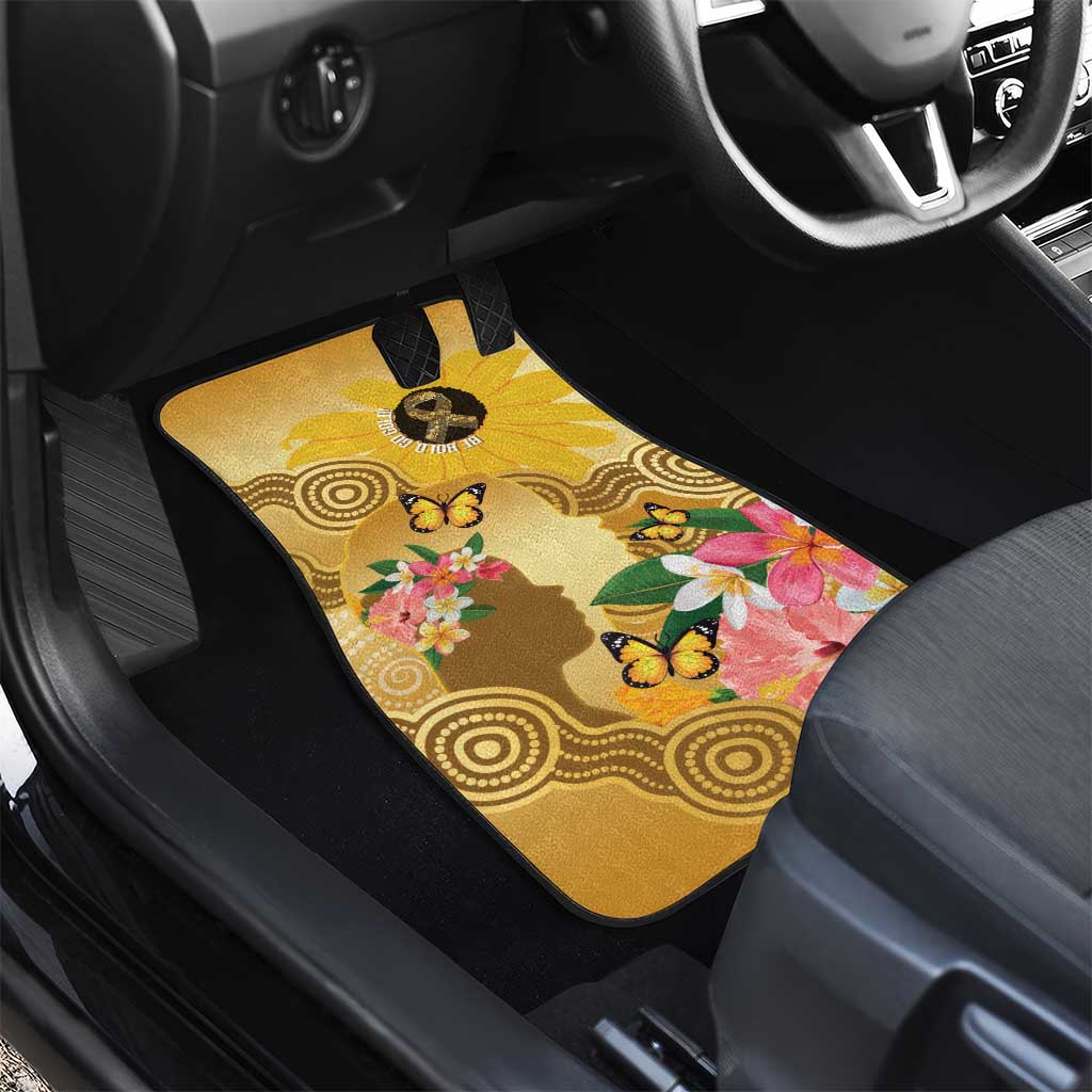 Australia Childhood Cancer Awareness Month Car Mats Be Bold Go Gold Aboriginal Art