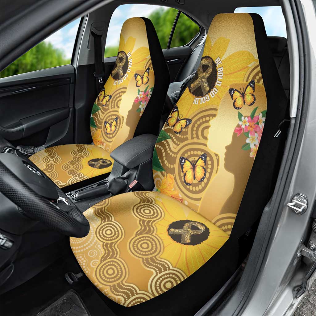 Australia Childhood Cancer Awareness Month Car Seat Cover Be Bold Go Gold Aboriginal Art