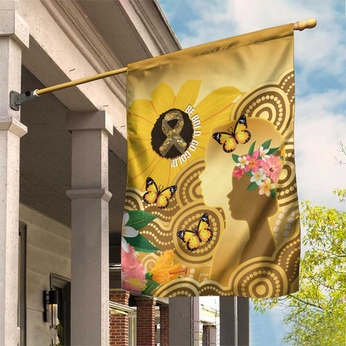 Australia Childhood Cancer Awareness Month Garden Flag Be Bold Go Gold Aboriginal Art