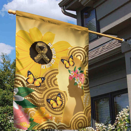 Australia Childhood Cancer Awareness Month Garden Flag Be Bold Go Gold Aboriginal Art