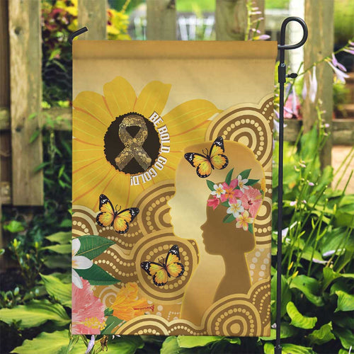 Australia Childhood Cancer Awareness Month Garden Flag Be Bold Go Gold Aboriginal Art