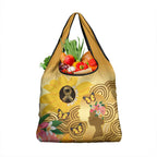 Australia Childhood Cancer Awareness Month Grocery Bag Be Bold Go Gold Aboriginal Art