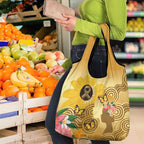 Australia Childhood Cancer Awareness Month Grocery Bag Be Bold Go Gold Aboriginal Art