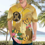Australia Childhood Cancer Awareness Month Hawaiian Shirt Be Bold Go Gold Aboriginal Art