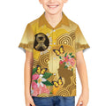 Australia Childhood Cancer Awareness Month Kid Hawaiian Shirt Be Bold Go Gold Aboriginal Art