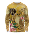 Australia Childhood Cancer Awareness Month Long Sleeve Shirt Be Bold Go Gold Aboriginal Art