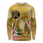 Australia Childhood Cancer Awareness Month Long Sleeve Shirt Be Bold Go Gold Aboriginal Art