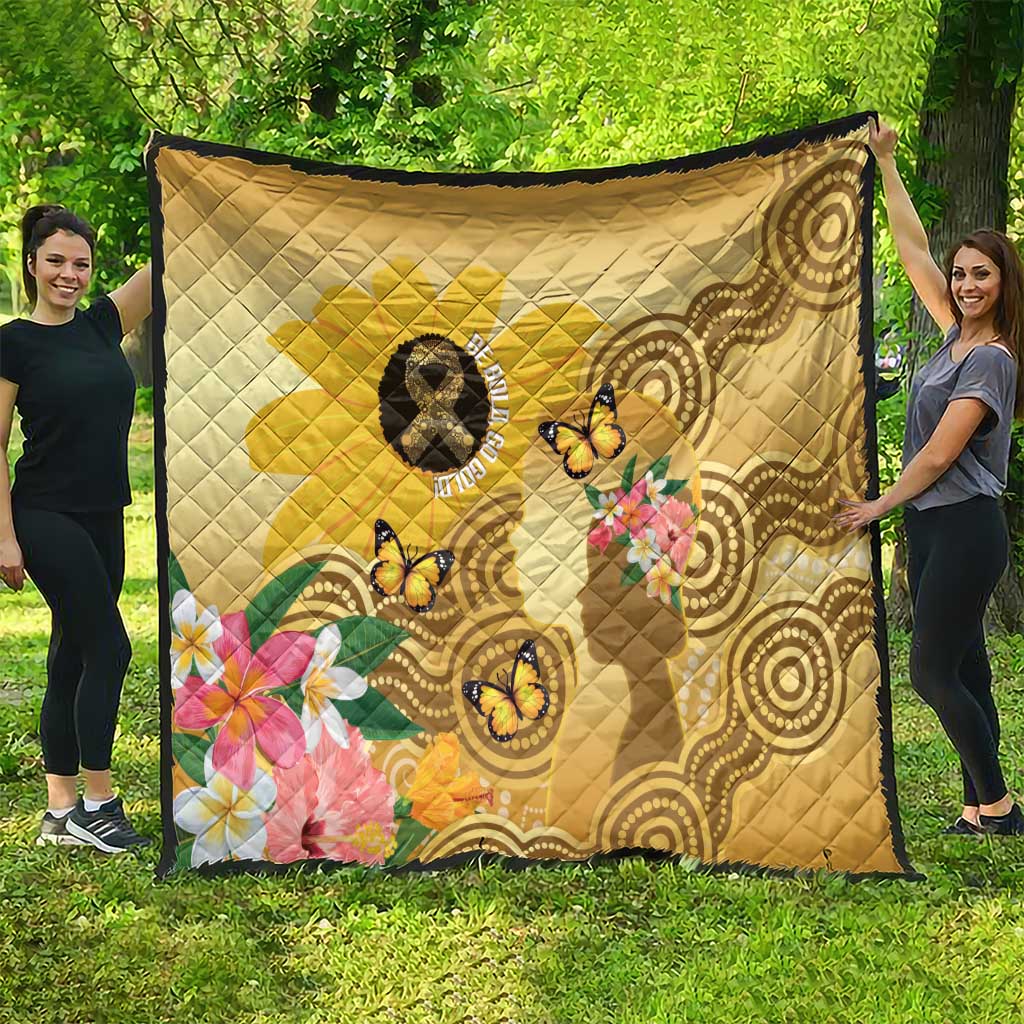 Australia Childhood Cancer Awareness Month Quilt Be Bold Go Gold Aboriginal Art