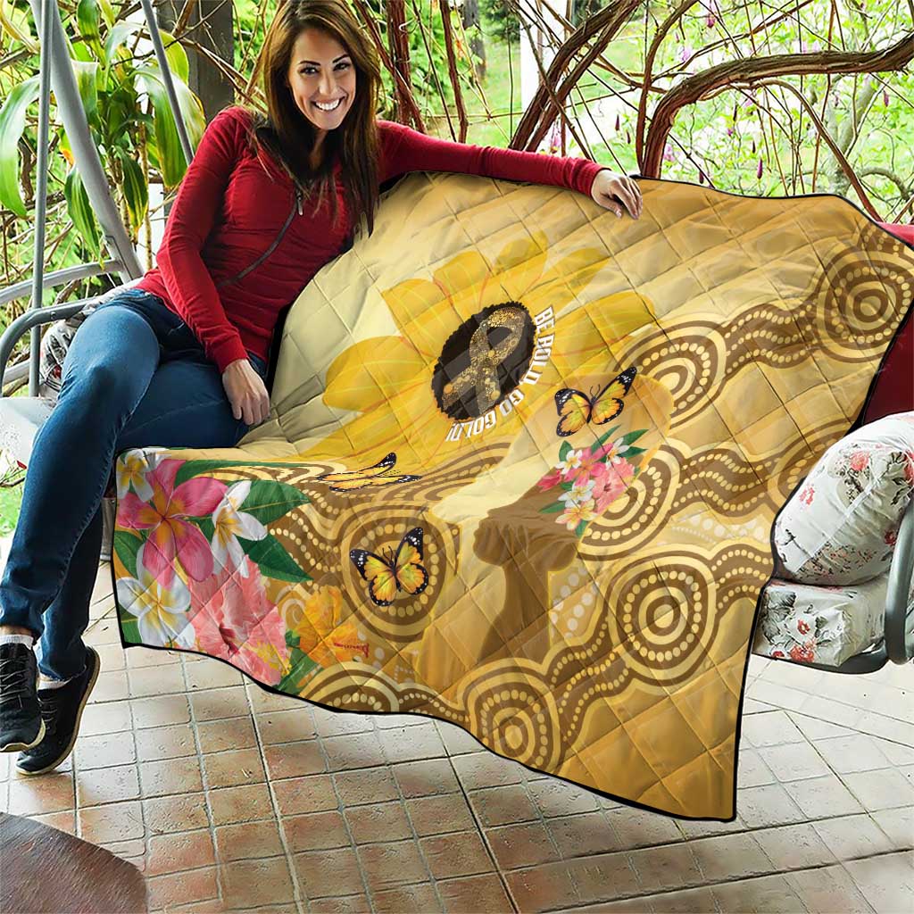 Australia Childhood Cancer Awareness Month Quilt Be Bold Go Gold Aboriginal Art